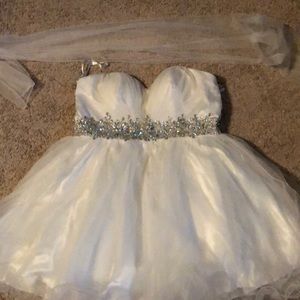 Homecoming/ prom white dress